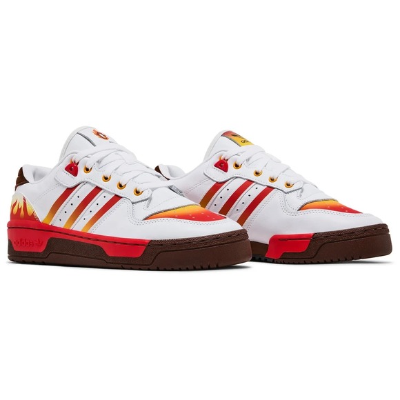 adidas Other - Adidas Rivalry Low "Rengoku" Demon Slayer Men's Size 9.5 White Red Shoes JI3310
